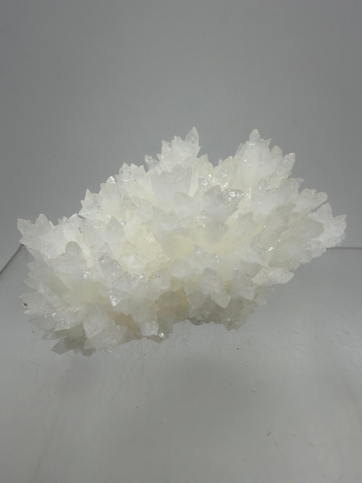 White Aragonite Crystal Specimen. Gorgeous Cave Calcite From Mexico.