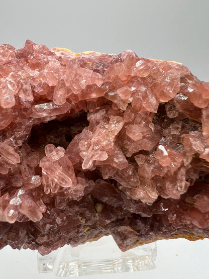 Pink Amethyst Geode. Stunning Druzy Amethyst Geode From Argentina. Rare High Quality Mineral Specimen
