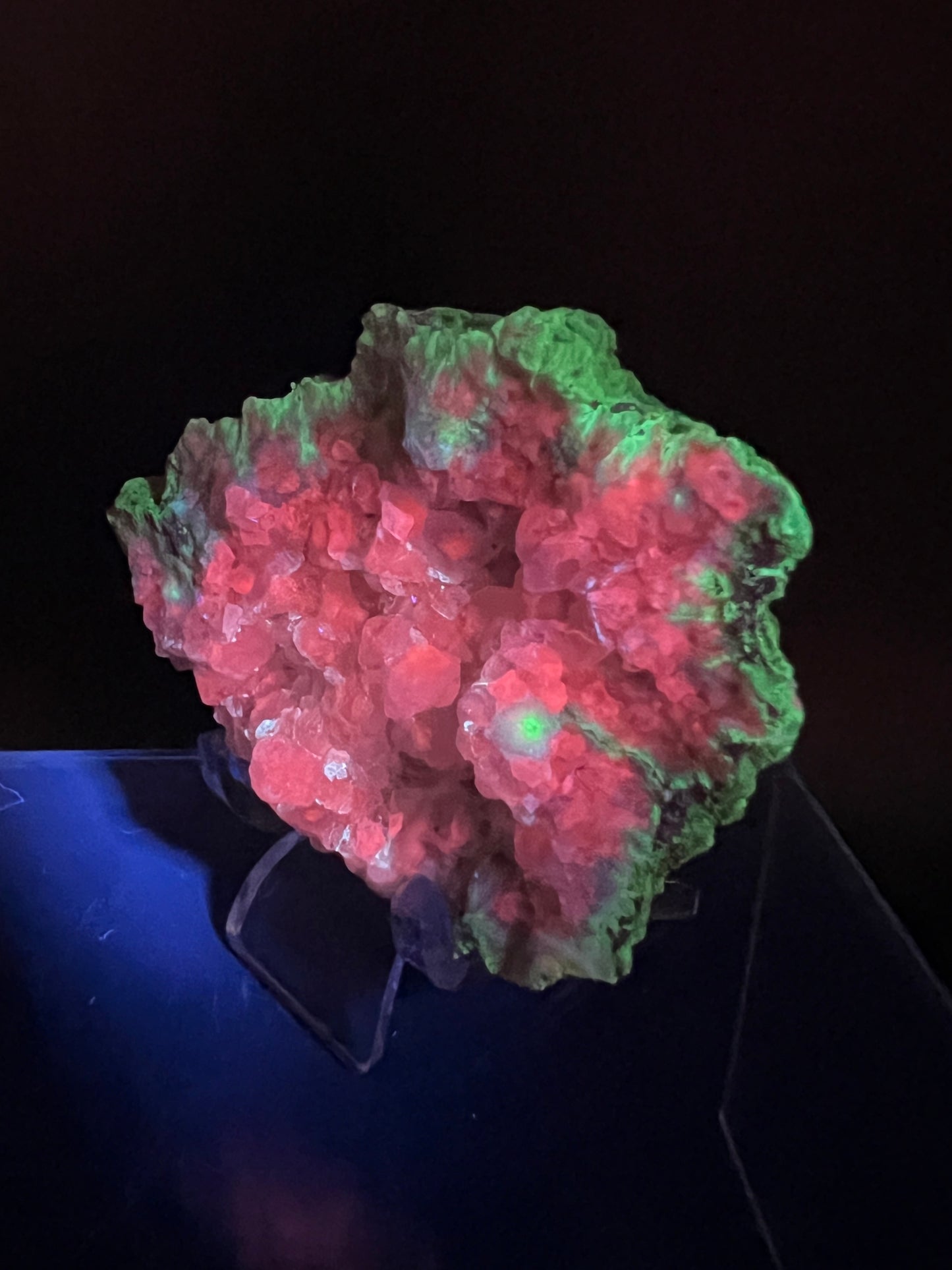 Watermelon Calcite Specimen. New Discovery From Argentina. Stunning UV Reactive Display Crystal.