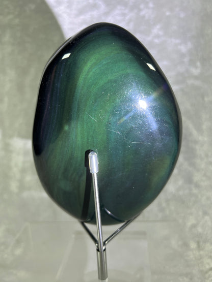 Rainbow Obsidian Freeform. Gorgeous Polished Freeform. Amazing Colorful Obsidian From Mexico. Rare One Of A Kind Display Crystal