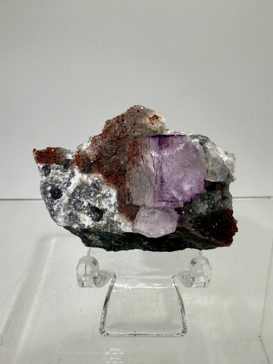 Purple Fluorite Cubes Specimen. Rare El Filo Mexican Fluorite Specimen. Gorgeous Collectible Display Crystal