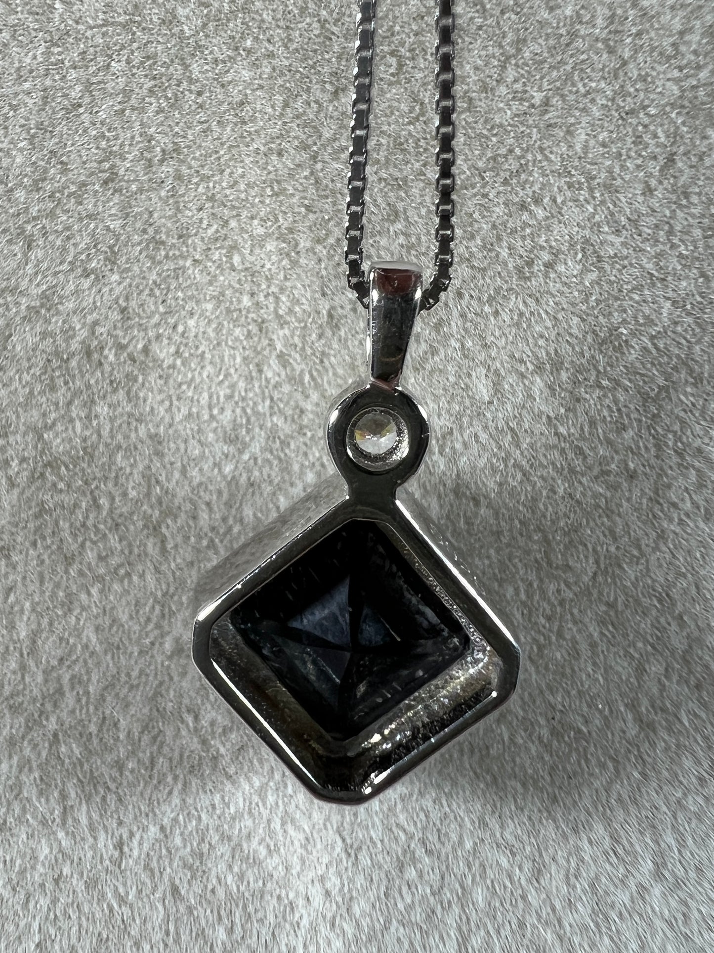 Black Spinel Crystal Pendant. S925 Silver Setting And Necklace. High Quality Gorgeous Necklace.