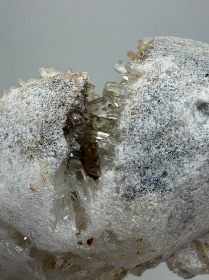 Quartz Cluster Skull Carving. Very Unique And Interesting Display Crystal