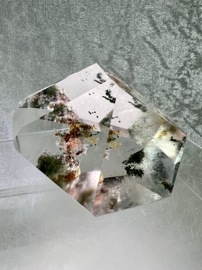 Garden Quartz Polished Freeform. High Quality Four Seasons Landscape Quartz. Gorgeous Pastel Colors. Amazing Polished Lodolite Freeform.