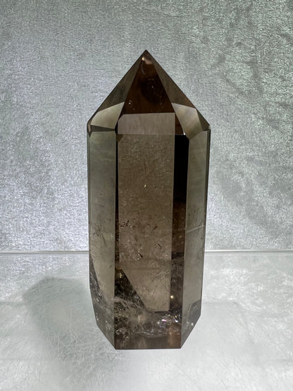 Smoky Quartz Tower. High Quality Tower From Madagascar. Beautiful Rainbows With Excellent Clarity.
