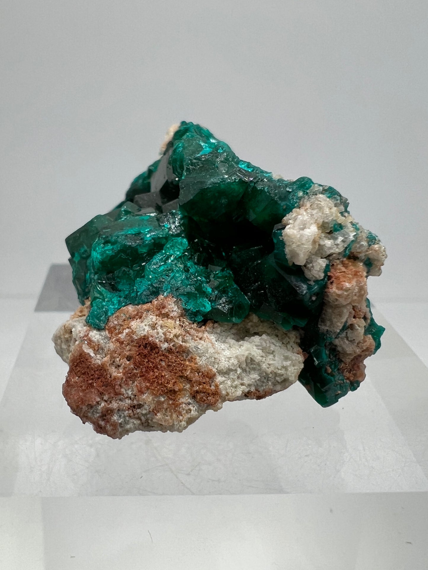 Dioptase Crystal Specimen. Gorgeous Rare Mineral From The Congo. High Quality Display Crystal