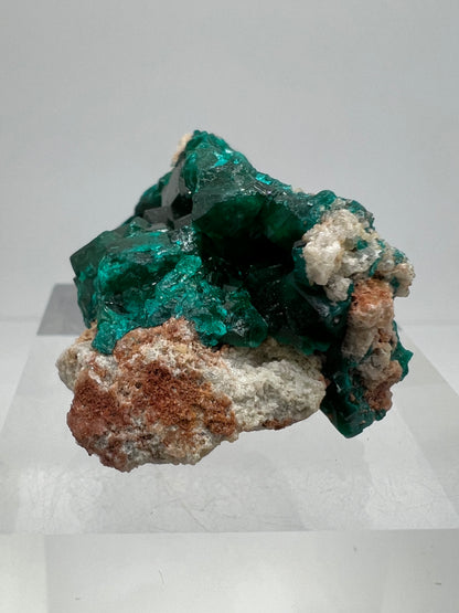Dioptase Crystal Specimen. Gorgeous Rare Mineral From The Congo. High Quality Display Crystal