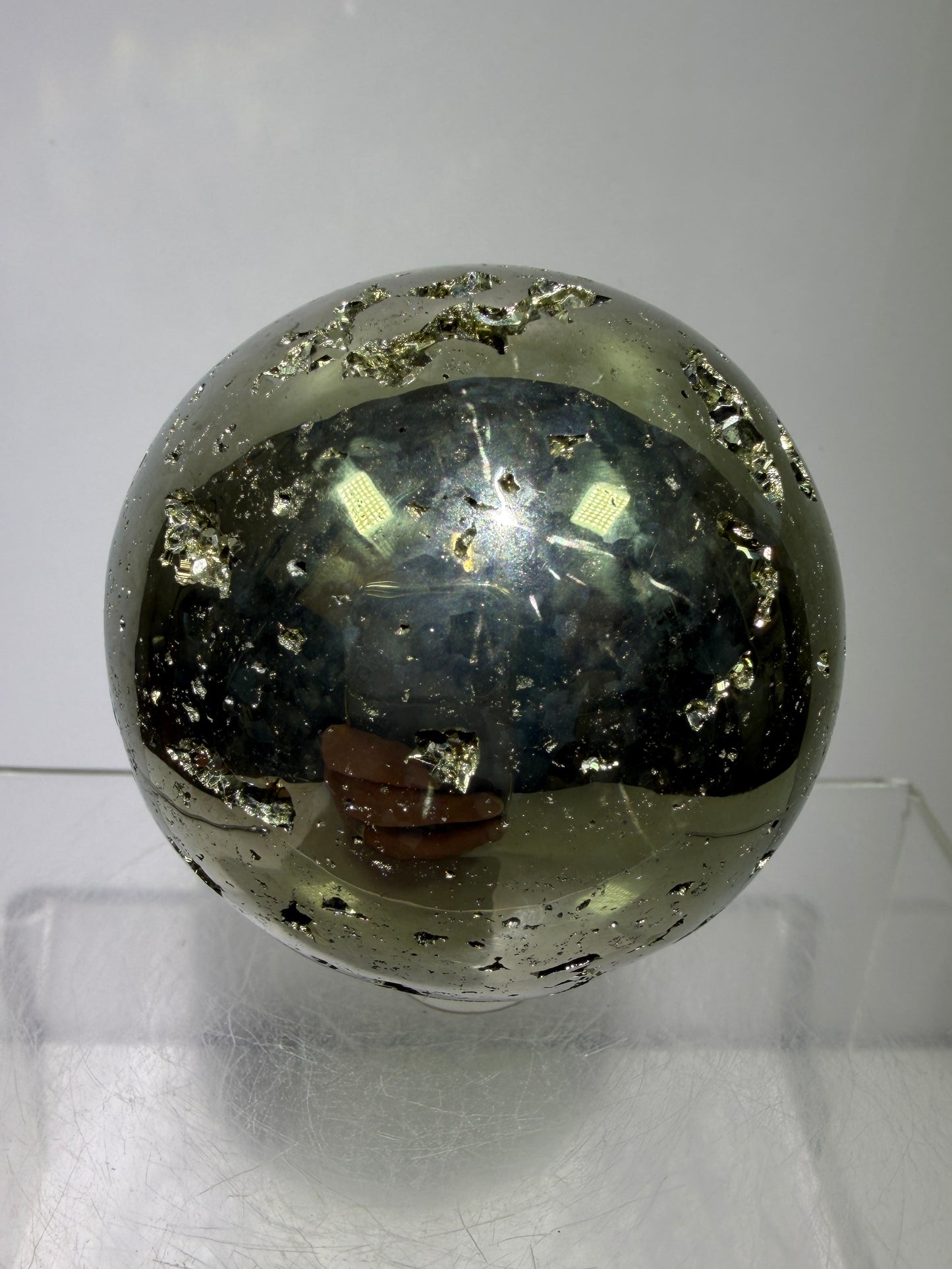 Pyrite Crystal Sphere. 60mm. Druzy World Class Display Sphere From Peru. Gorgeous Top Quality Cubic Druzy