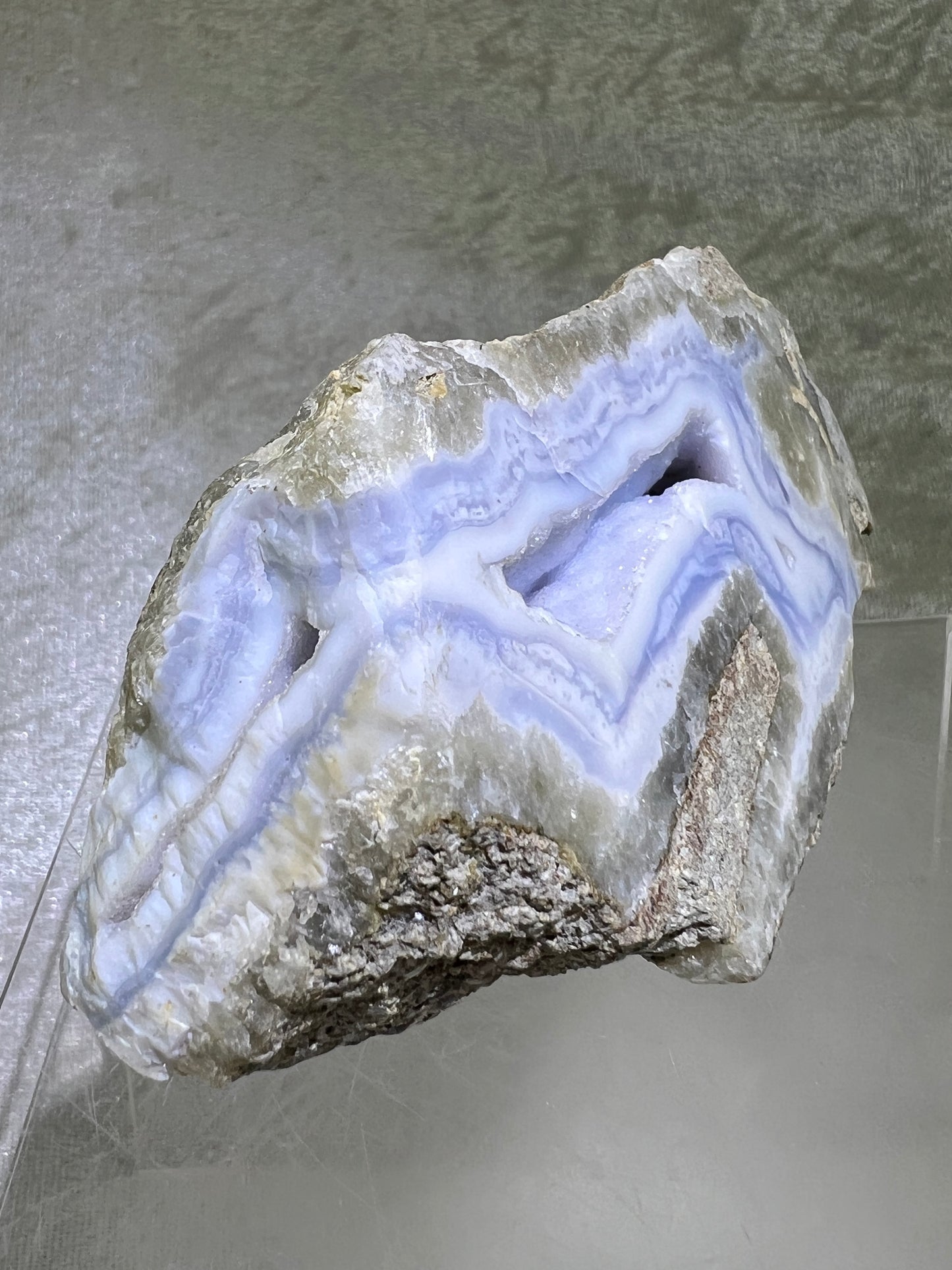 Blue Lace Semi Polished Freeform. Gorgeous Sugar Druzy Freeform From Malawi. Rare Mineral Specimen.