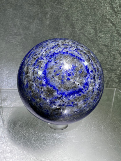 Lapis Lazuli Crystal Sphere. 59mm. Very High Quality Crystal. Stunning Bright Blue With Gorgeous Pyrite