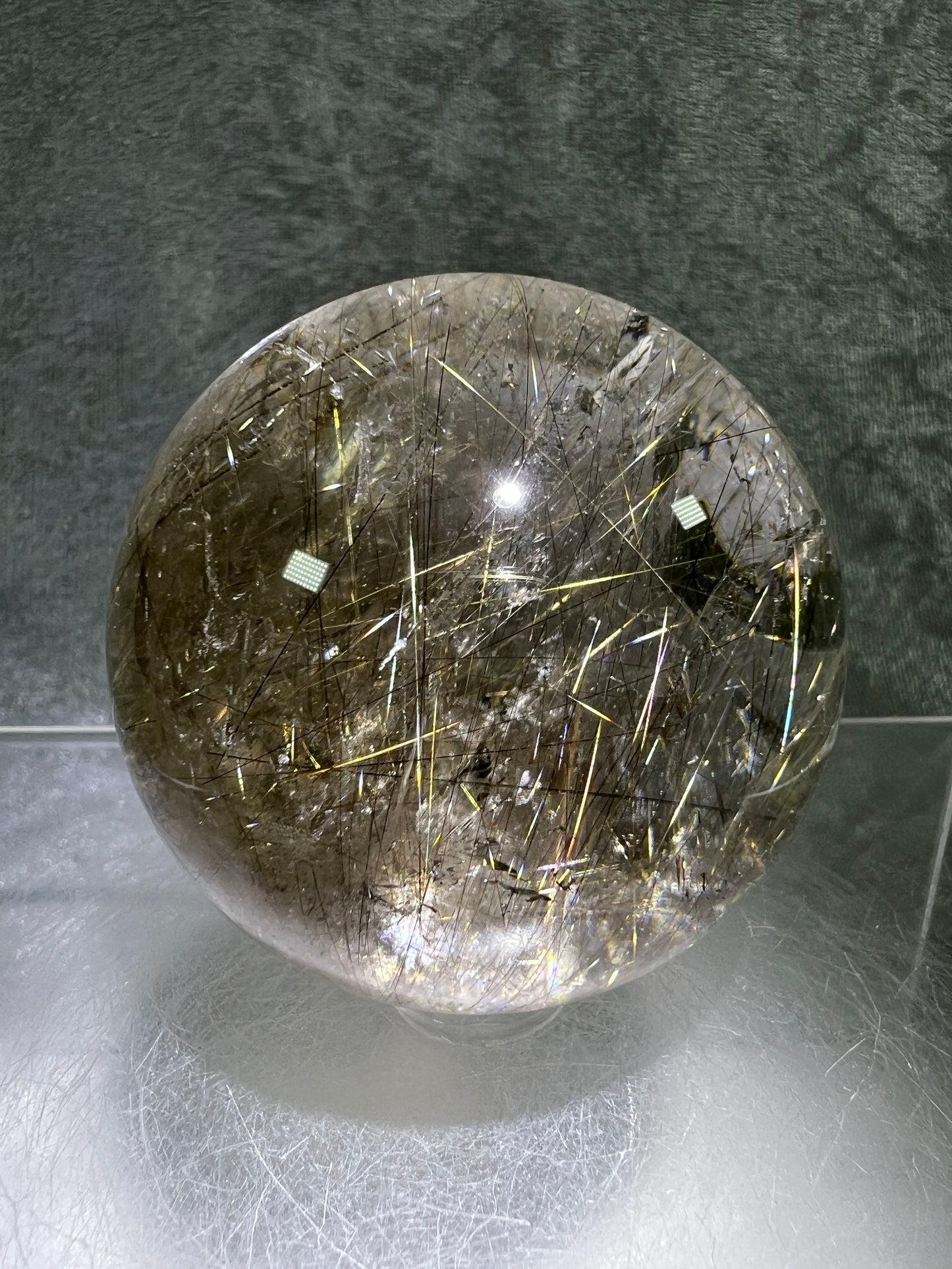 Rutile Quartz Sphere. 56mm. High Quality Golden Rutilated Quartz. Gorgeous Display Sphere