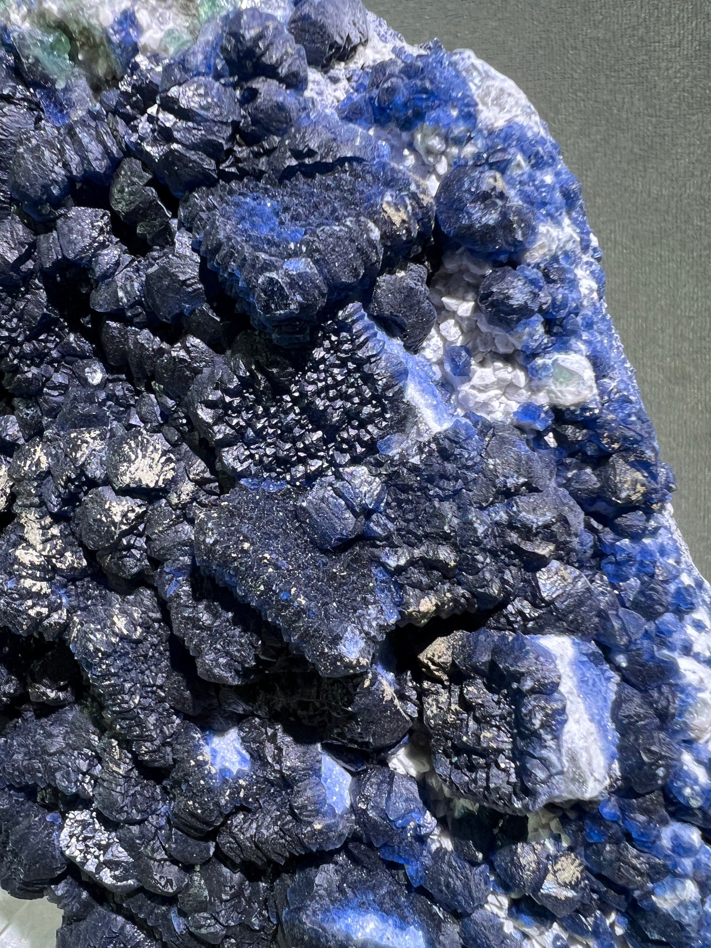 Blueberry Fluorite Crystal Specimen. Stunning Deep Dark Colors. High Quality Rare Fluorite