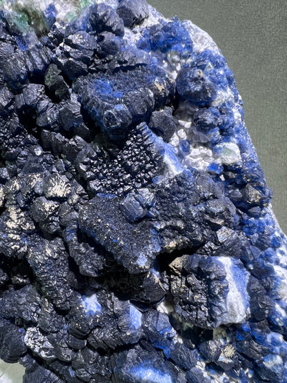 Blueberry Fluorite Crystal Specimen. Stunning Deep Dark Colors. High Quality Rare Fluorite