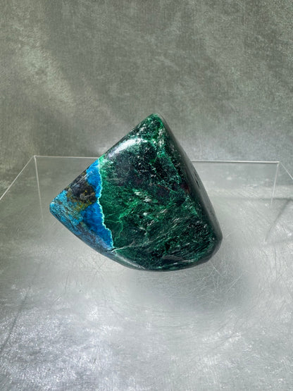 Shattuckite Polished Freeform. Gorgeous Blue Mineral From Namibia. Very Unique And Special Display Crystal.