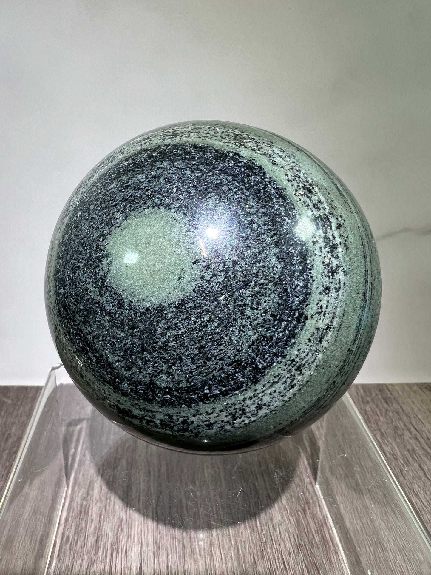 Green Zebra Jasper Sphere. 80mm. Large Display Sphere From Madagascar. Gorgeous High Quality Rare Crystal