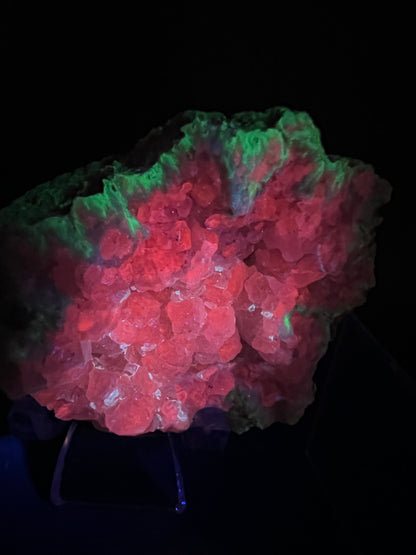 Watermelon Calcite Specimen. New Discovery From Argentina. Stunning UV Reactive Display Crystal.