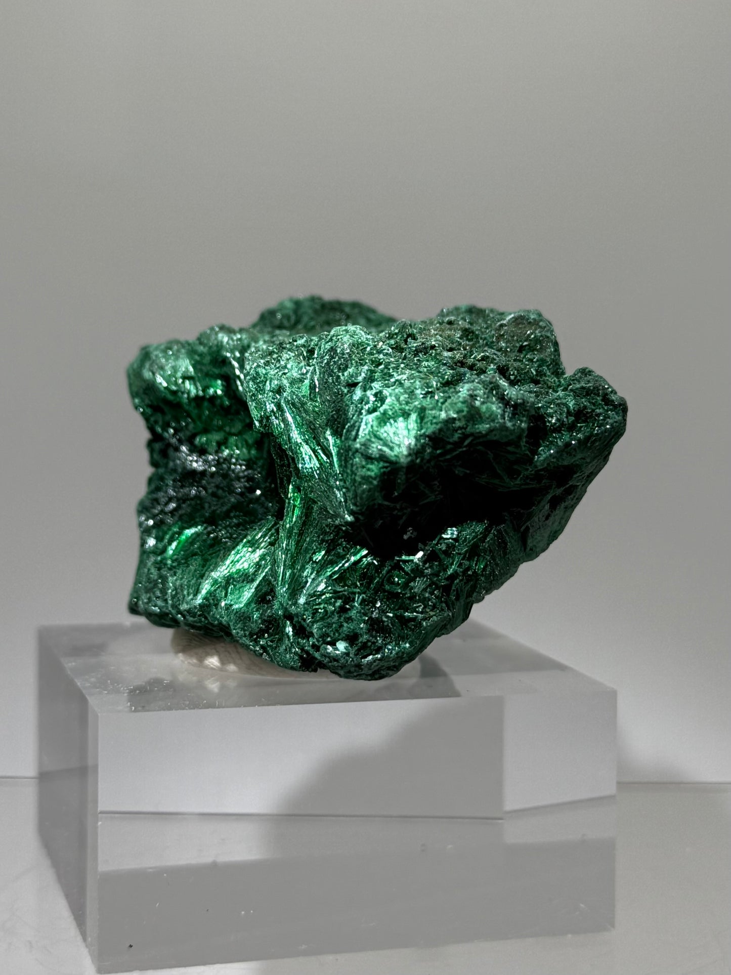 Malachite Display Specimen. Silky Malachite Cluster. High Quality Velvet Malachite From The Congo
