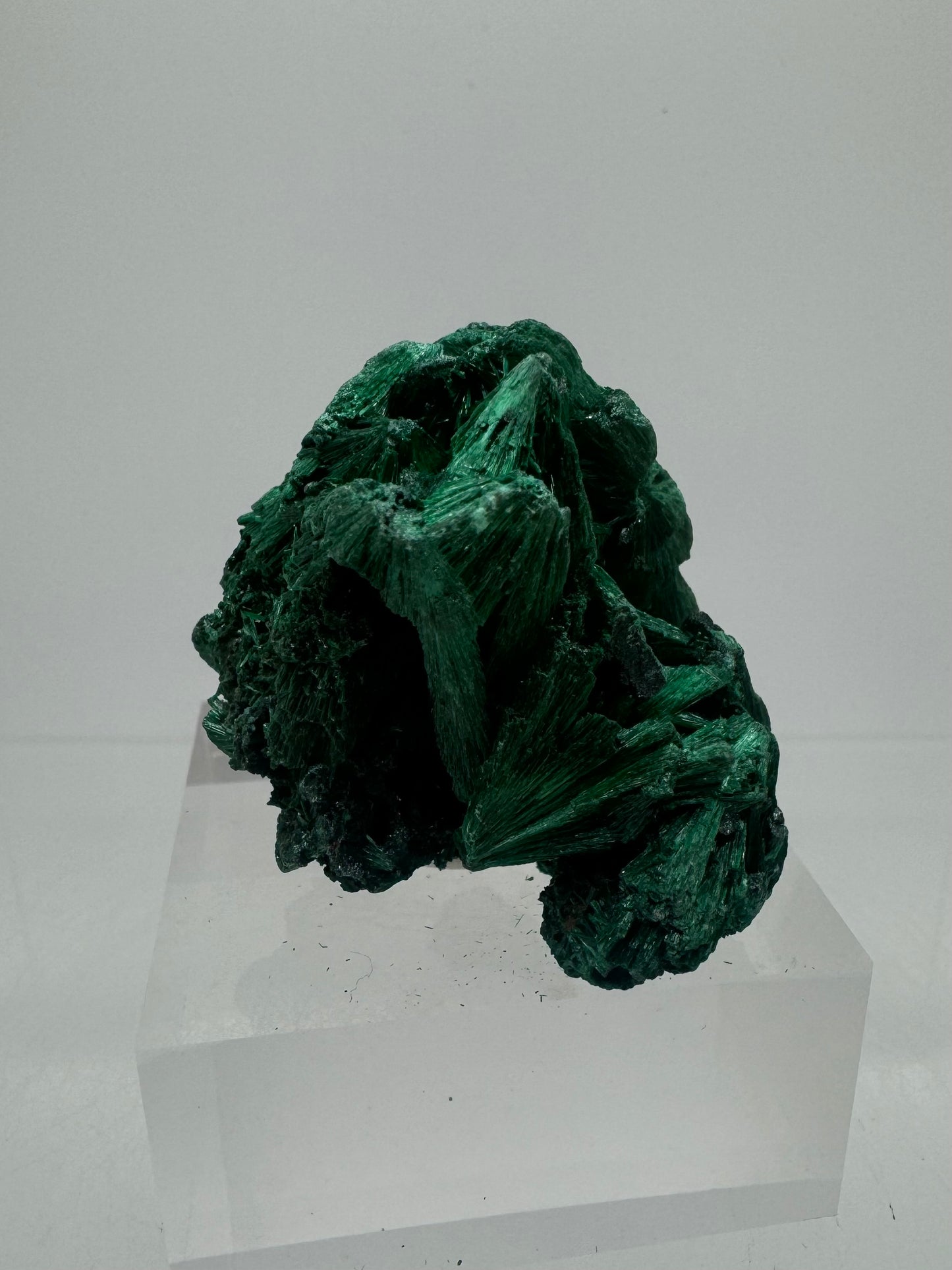 Malachite Display Specimen. Silky Malachite Cluster. High Quality Velvet Malachite From The Congo