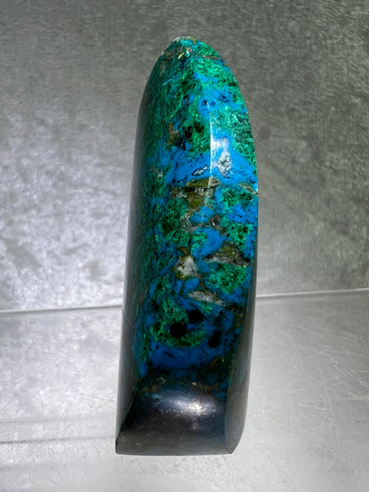 Chrysocolla Flame From Peru. Stunning Chrysocolla And Malachite Display Crystal. High Quality Flame With Gorgeous Colors.