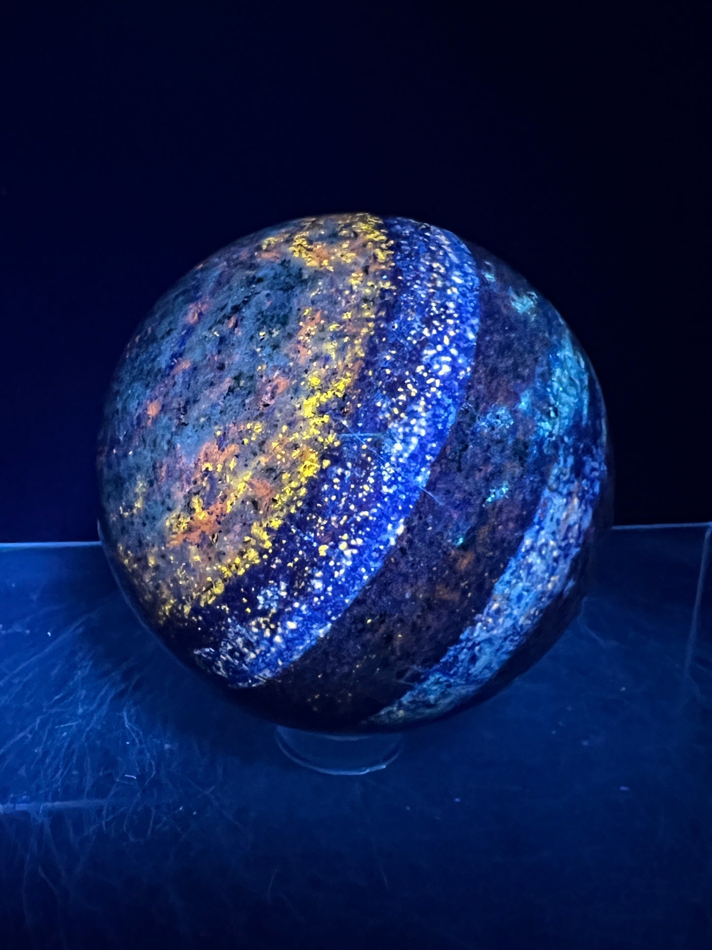 Lapis Lazuli Crystal Sphere. 59mm. Very High Quality Crystal. Stunning Bright Blue With Gorgeous Pyrite
