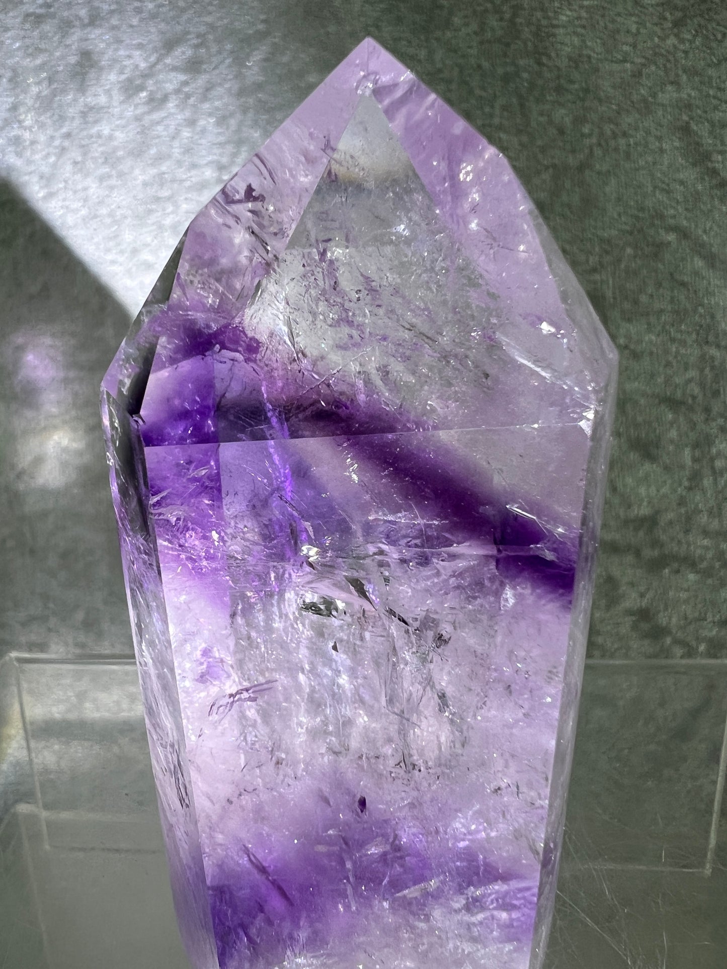 Phantom Amethyst Tower. Rare Amethyst With Amazing Rainbows. High Quality Beautiful Crystal.