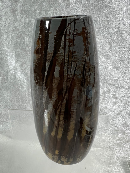 Picture Jasper Flower Vase. Gorgeous All Natural Scenic Jasper. Incredible Piece Of Art.