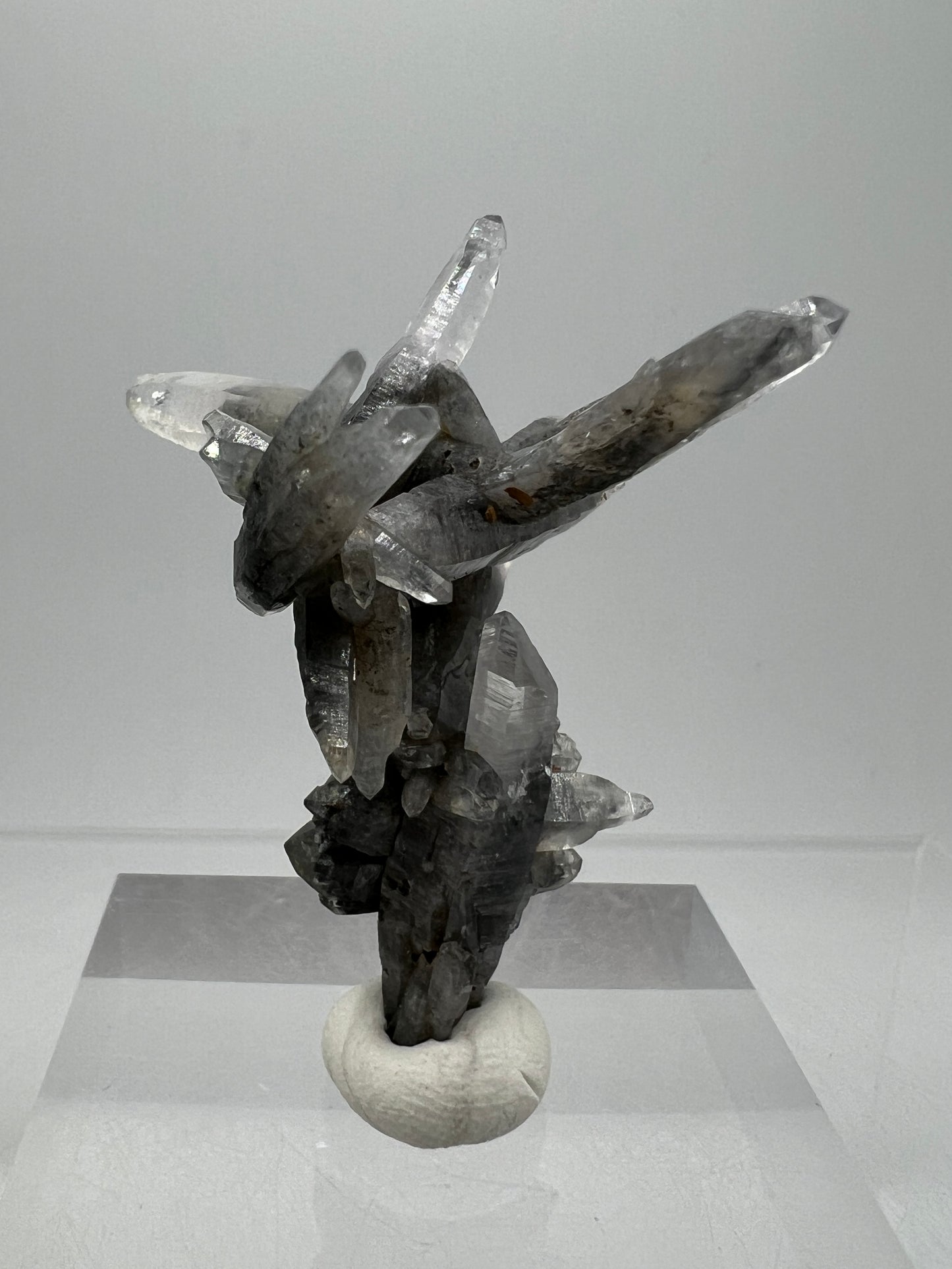 Veracruz Black Phantom Quartz Specimen. New Discovery From Mexico. Very Rare And Limited Collectors Piece. Stunning Display Crystal.