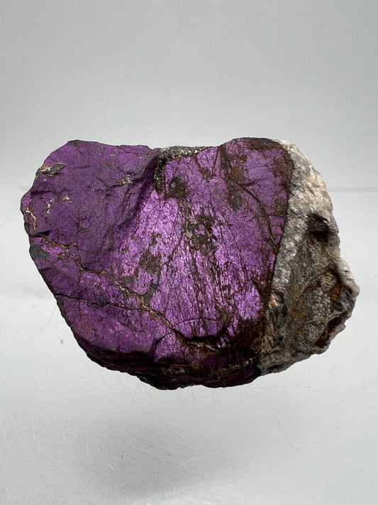 Purpurite Mineral Specimen. Gorgeous Raw Purpurite Display Crystal From Erongo, Namibia. Beautiful Purple Flash!