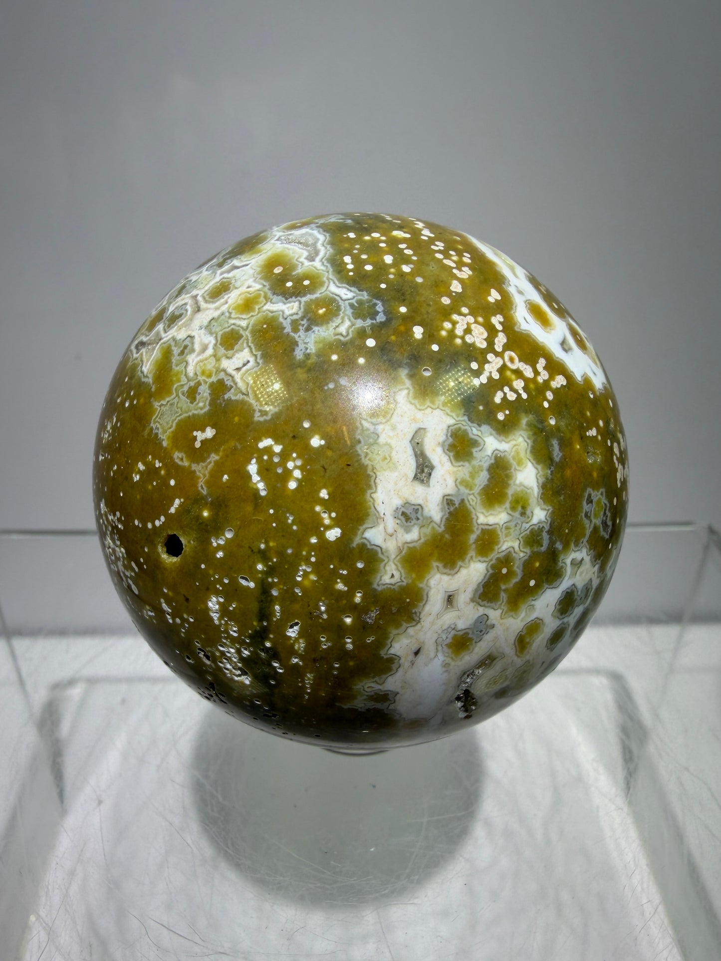 Ocean Jasper Sphere. 52mm. Beautiful Sugar Druzy Sphere. High Quality Amazing Display Crystal