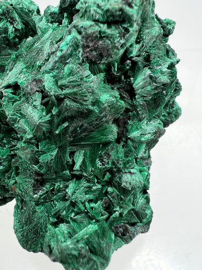 Malachite Display Specimen. Silky Malachite Cluster. High Quality Velvet Malachite From The Congo