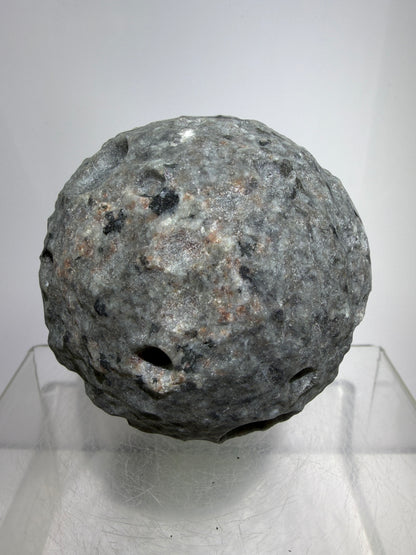 Yooperlite Moon Crystal Sphere. 72mm. Custom Carved Lunar Moonscape. Crazy Fireball Asteroid Display Sphere. Amazing UV Reactive Yooperlite