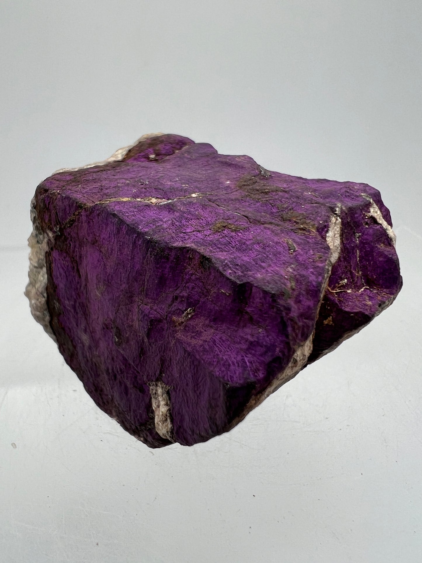 Purpurite Mineral Specimen. Gorgeous Raw Purpurite Display Crystal From Erongo, Namibia. Beautiful Purple Flash!