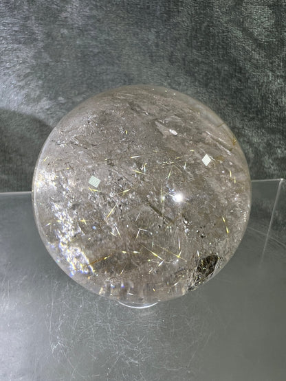 Rutile Quartz Sphere. 54mm. Gorgeous Golden Rutilated Quartz. Stunning Display Sphere