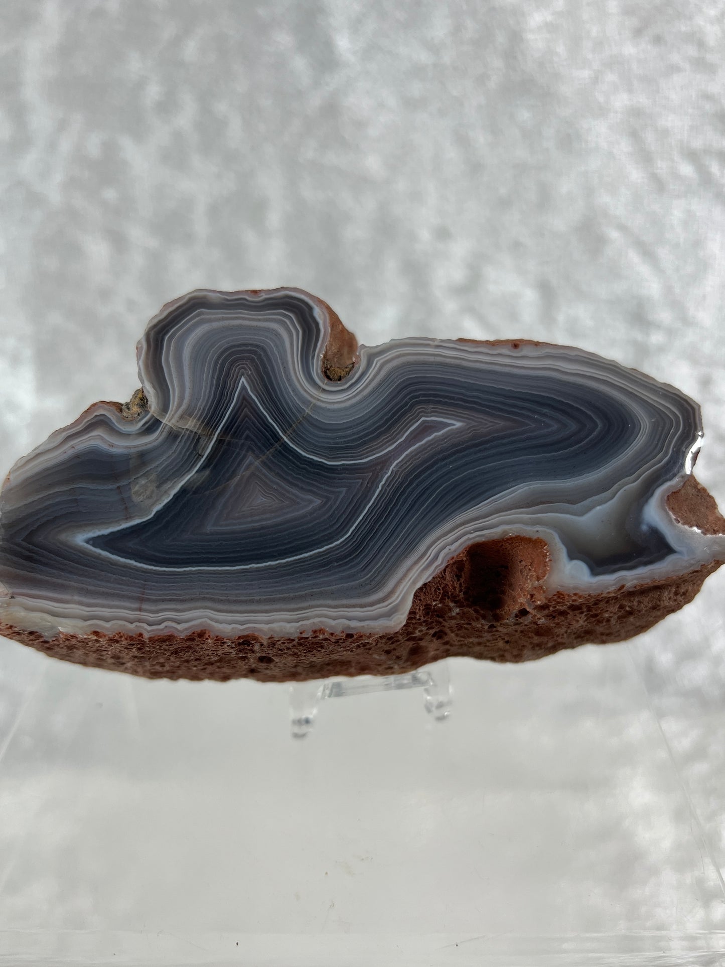 Red Sashe River Agate Freeform. Large Semi Polished Freeform From Zimbabwe. High Quality Rare Display Crystal