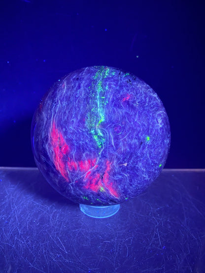Charoite Crystal Sphere. 50mm. High Quality Beautiful Crystal. Amazing Patterns And Flash. Stunning Rare Crystal