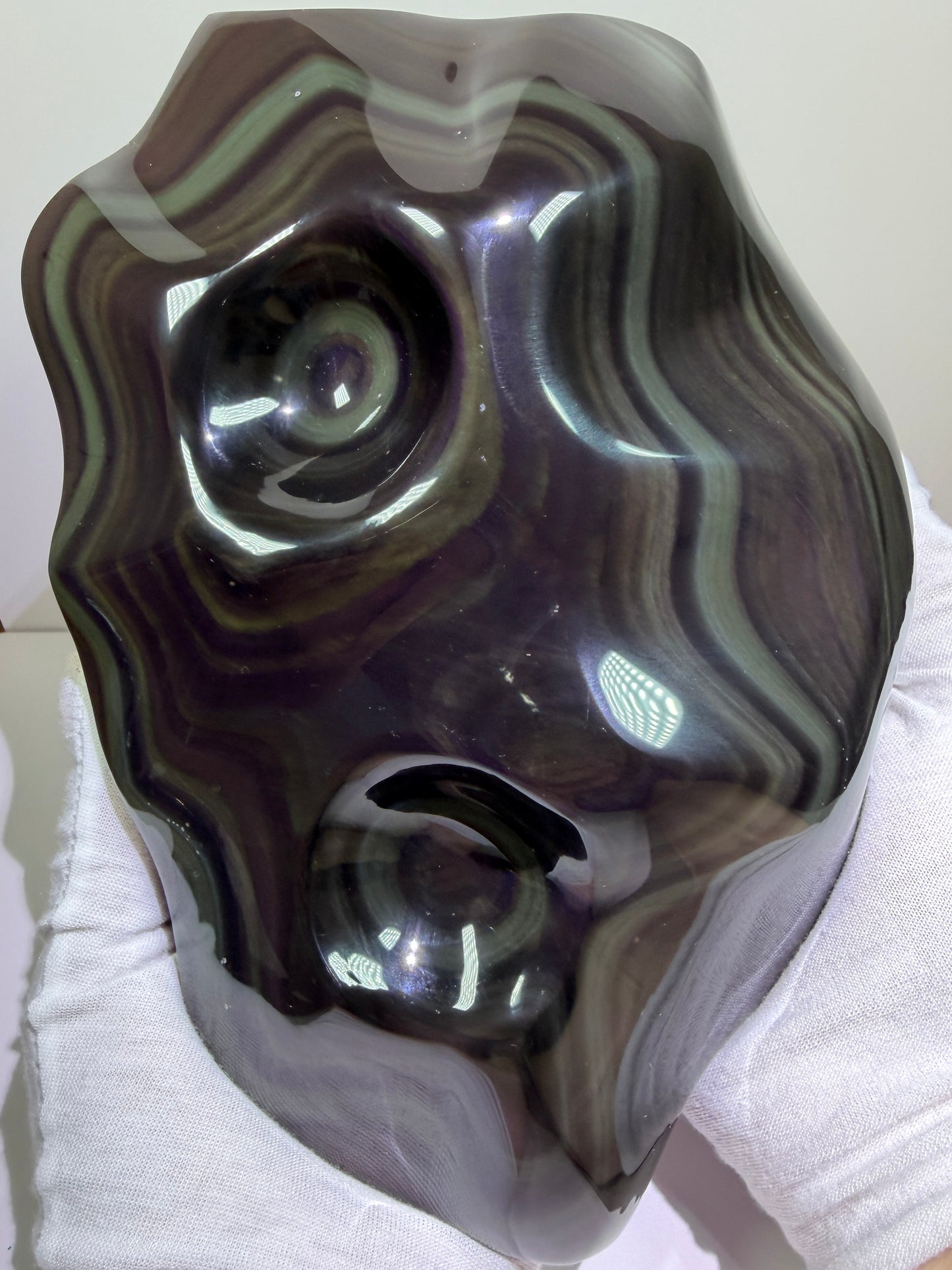 Rainbow Obsidian Freeform. Top Quality Extra Large Statement Piece. Gorgeous One Of A Kind Display Crystal.