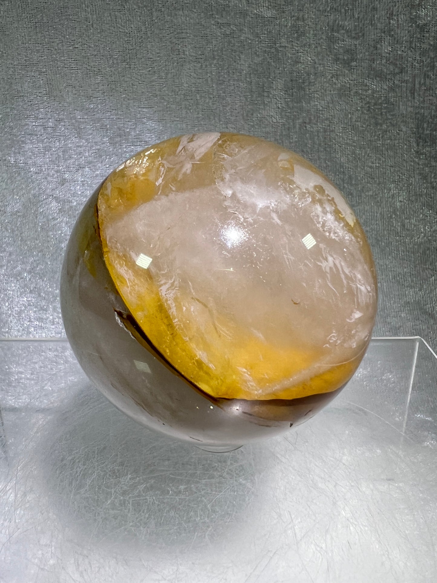 Golden Healer Sphere. 68mm. Incredible Rare Asterisms. High Quality Star Quartz Sphere From Madagascar.