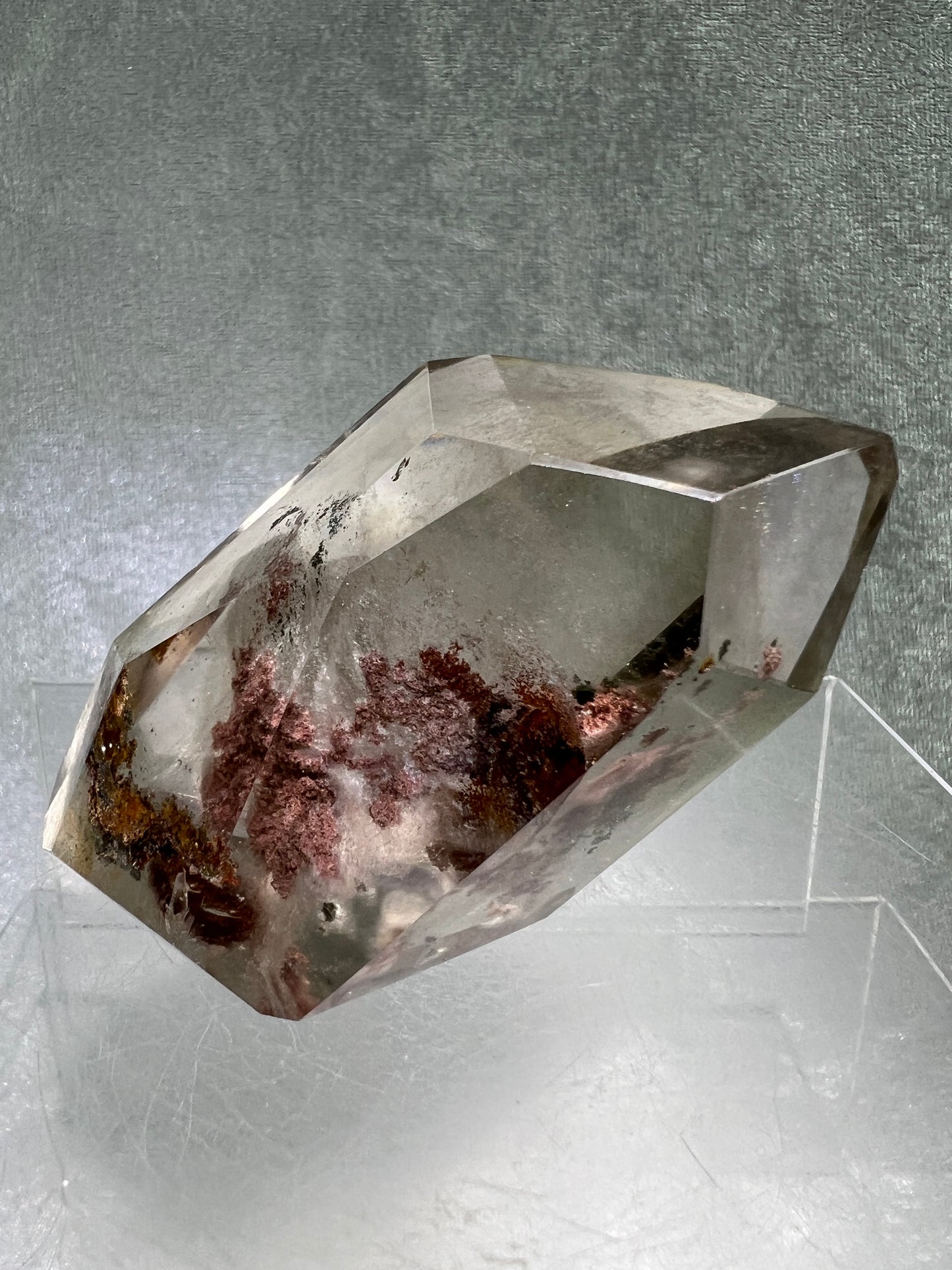 Garden Quartz Polished Freeform. Rare Purple And Red Shaman Quartz. Gorgeous Lodolite With A Beautiful Landscape.