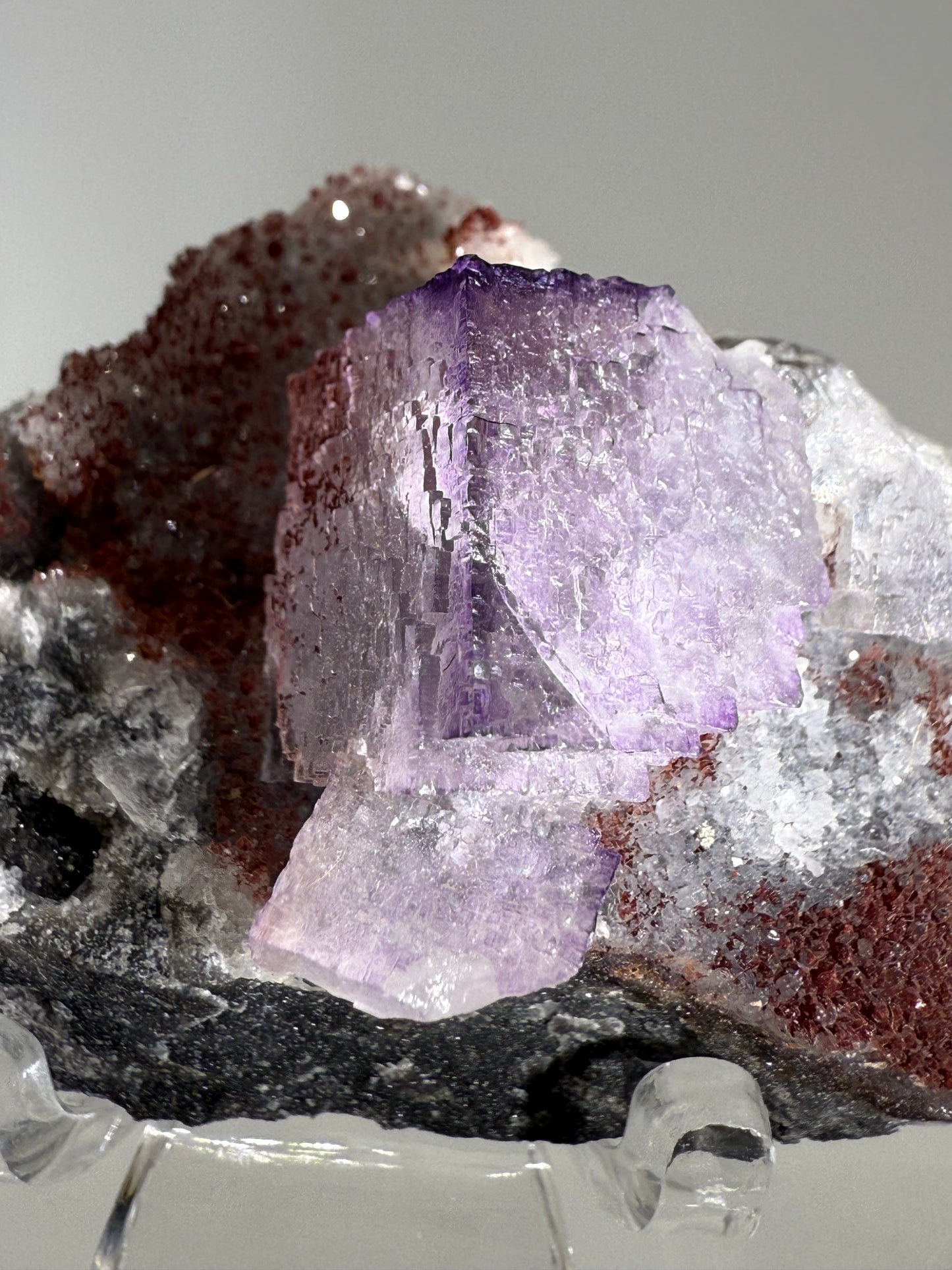 Purple Fluorite Cubes Specimen. Rare El Filo Mexican Fluorite Specimen. Gorgeous Collectible Display Crystal