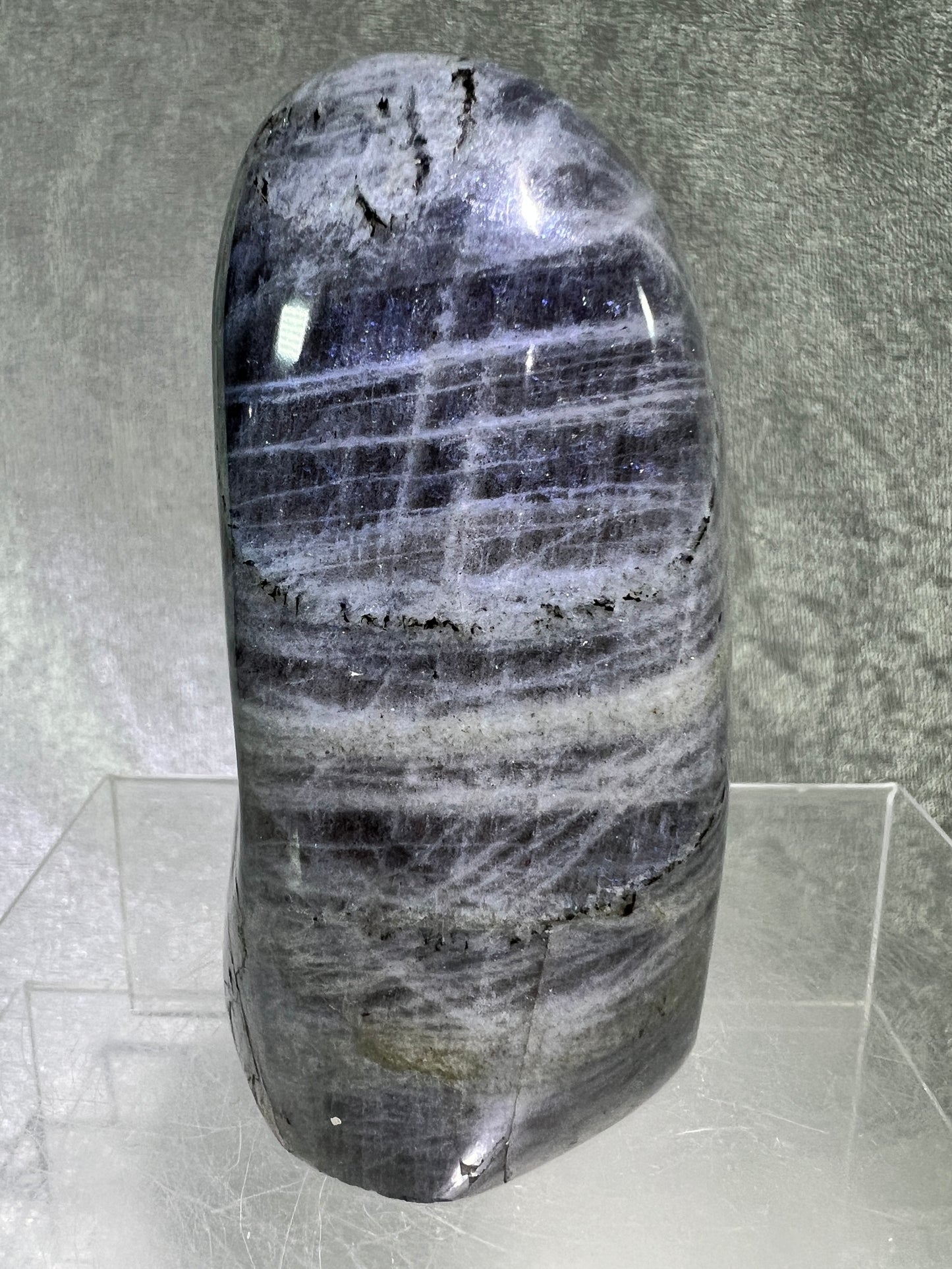 Labradorite Polished Freeform. Gorgeous Rare Purple Flash Labradorite From Madagascar. High Quality Display Crystal.