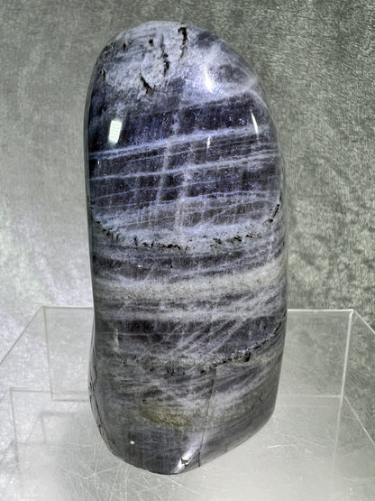 Labradorite Polished Freeform. Gorgeous Rare Purple Flash Labradorite From Madagascar. High Quality Display Crystal.