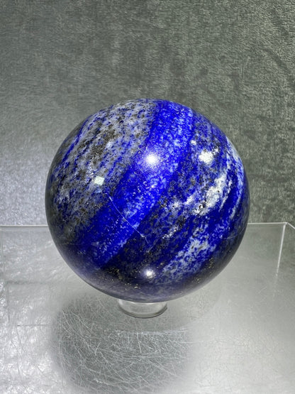 Lapis Lazuli Crystal Sphere. 59mm. Very High Quality Crystal. Stunning Bright Blue With Gorgeous Pyrite