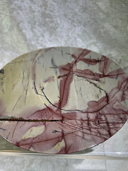 Picture Jasper Plate. Gorgeous All Natural Scenic Jasper. Incredible Piece Of Art.
