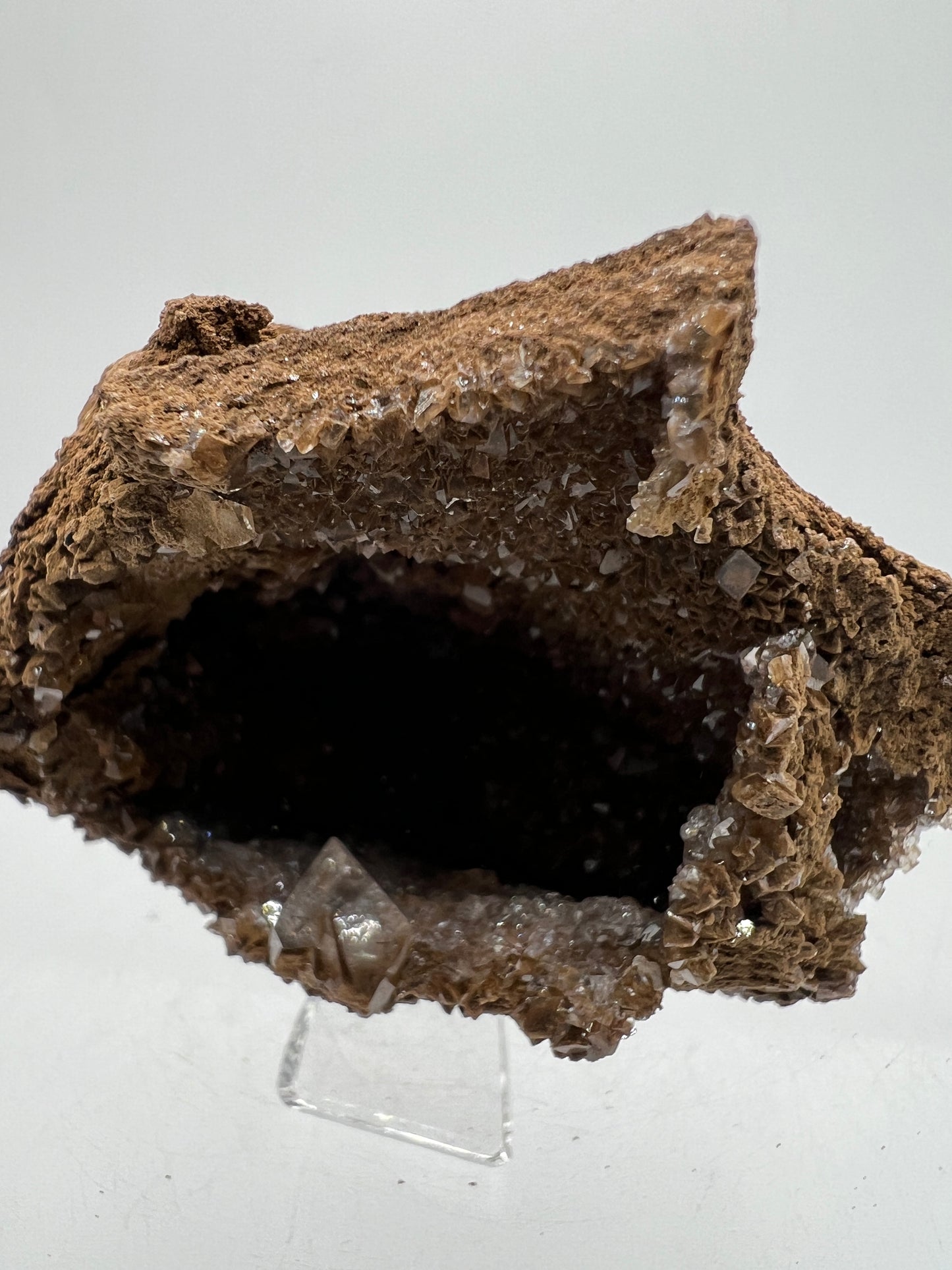 Brown Diamond Calcite Specimen. Stunning Druzy Flash! Incredible Cave Formation. Very Unique Crystal Display Piece.