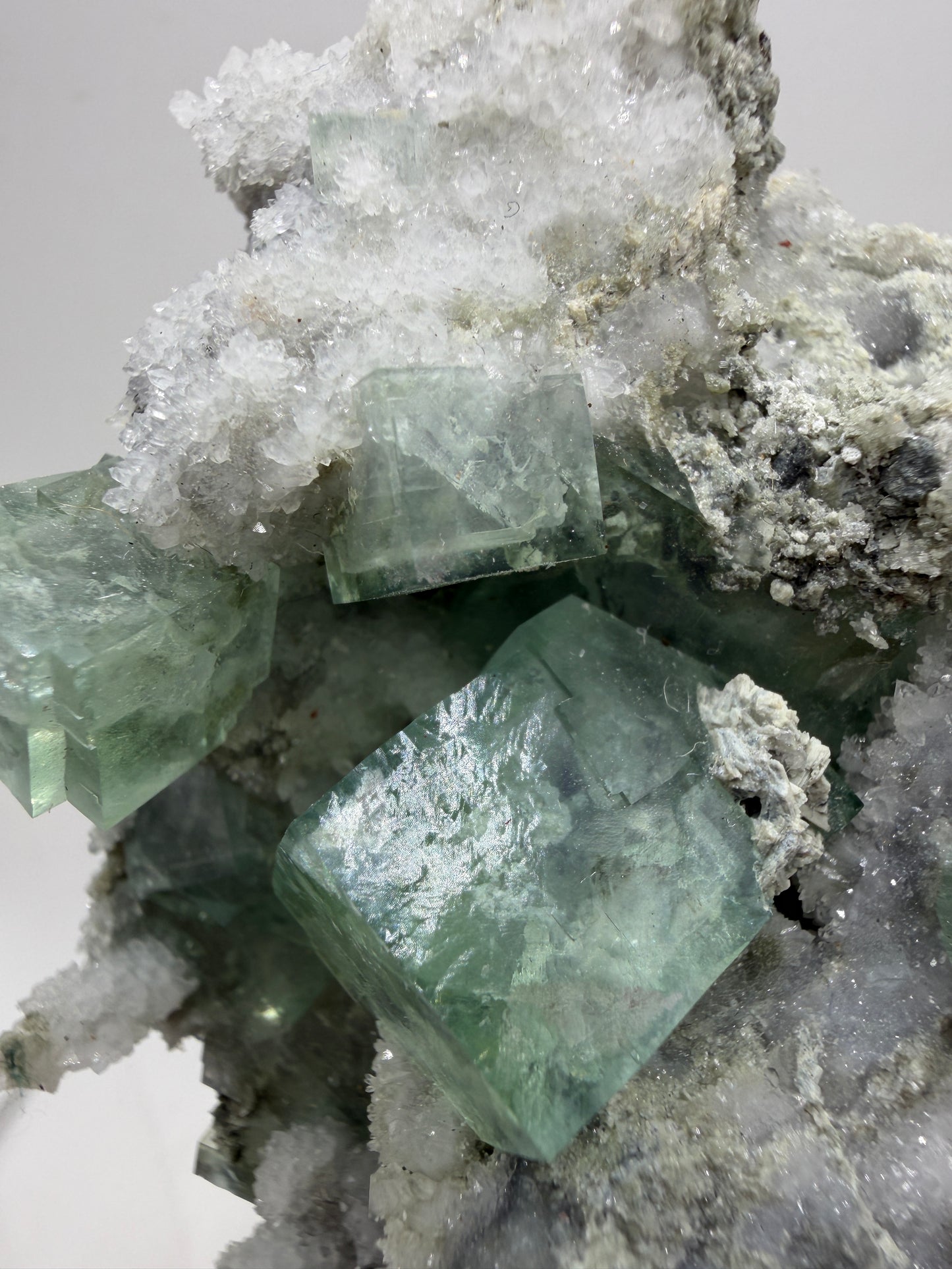 Fluorite Cubes Specimen. Gorgeous Rare Xianghualing Green Fluorite. High Quality Display Crystal