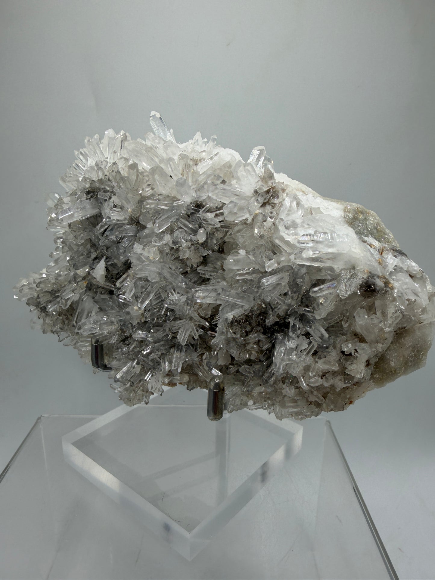 Needle Quartz Cluster. High Quality Large Clear Quartz Specimen. Gorgeous Very Fine Quartz Points.