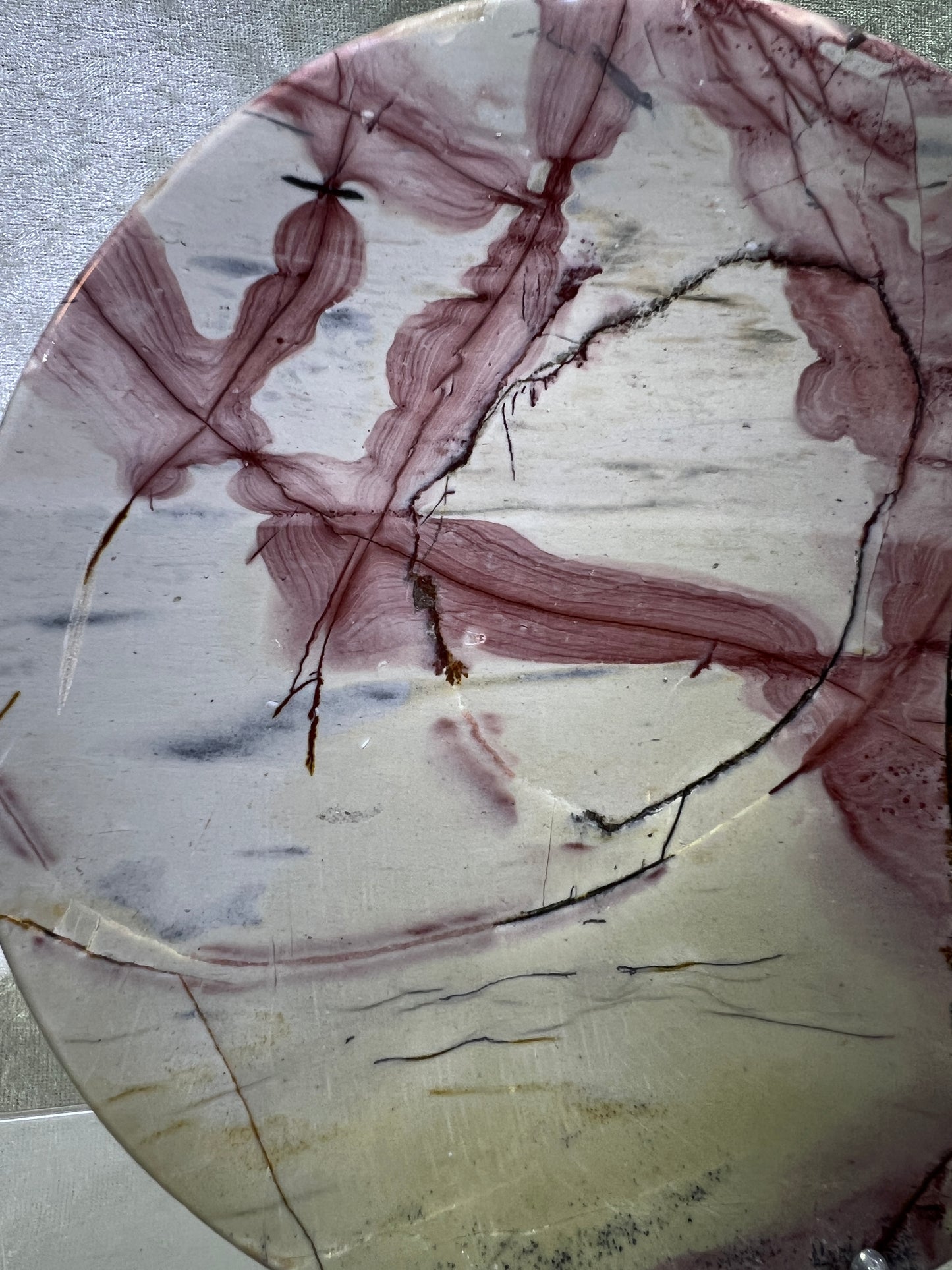 Picture Jasper Plate. Gorgeous All Natural Scenic Jasper. Incredible Piece Of Art.