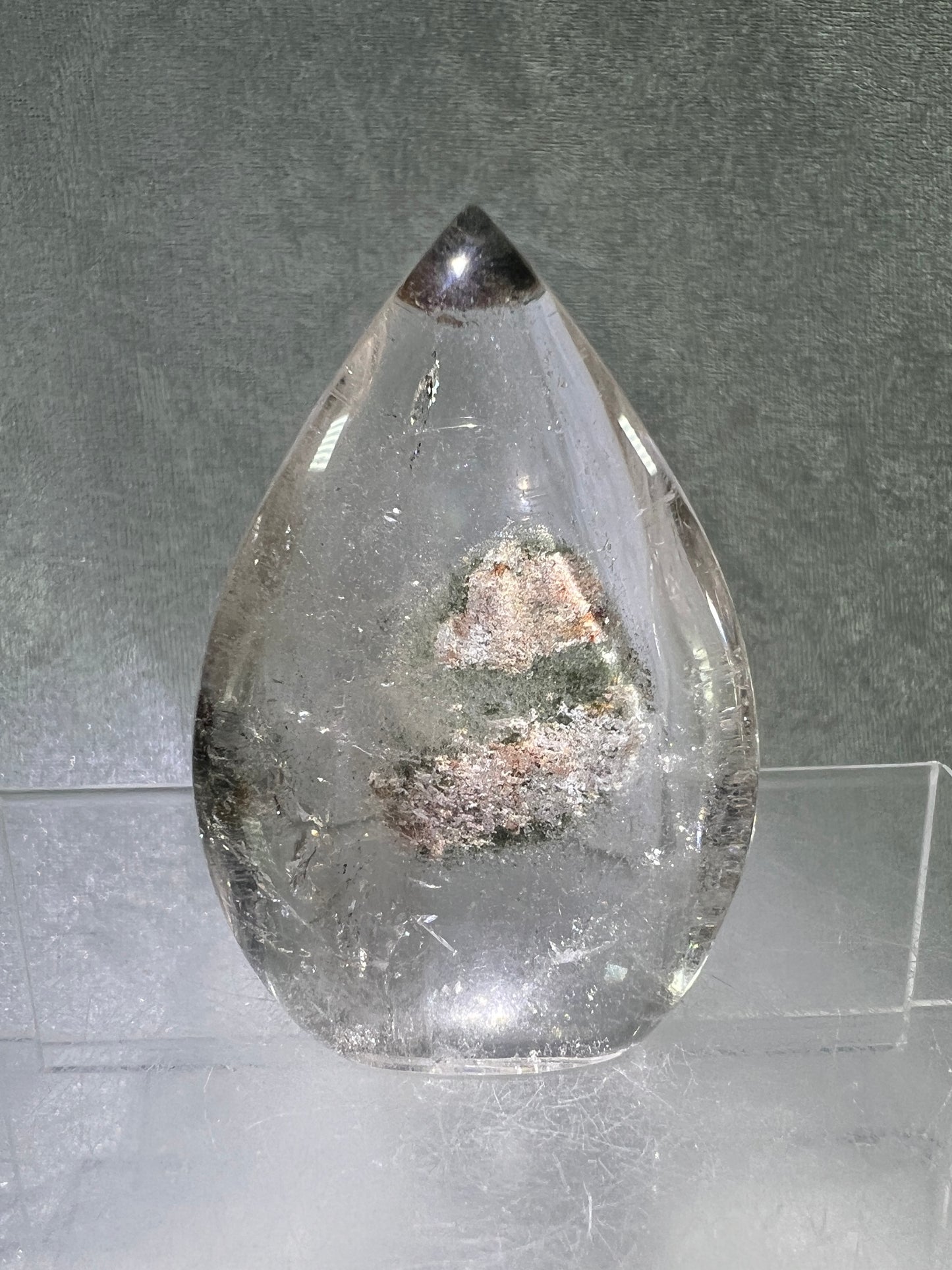 Garden Quartz Crystal Flame. Gorgeous Four Seasons Landscape. Rare Lodolite Quartz Flame