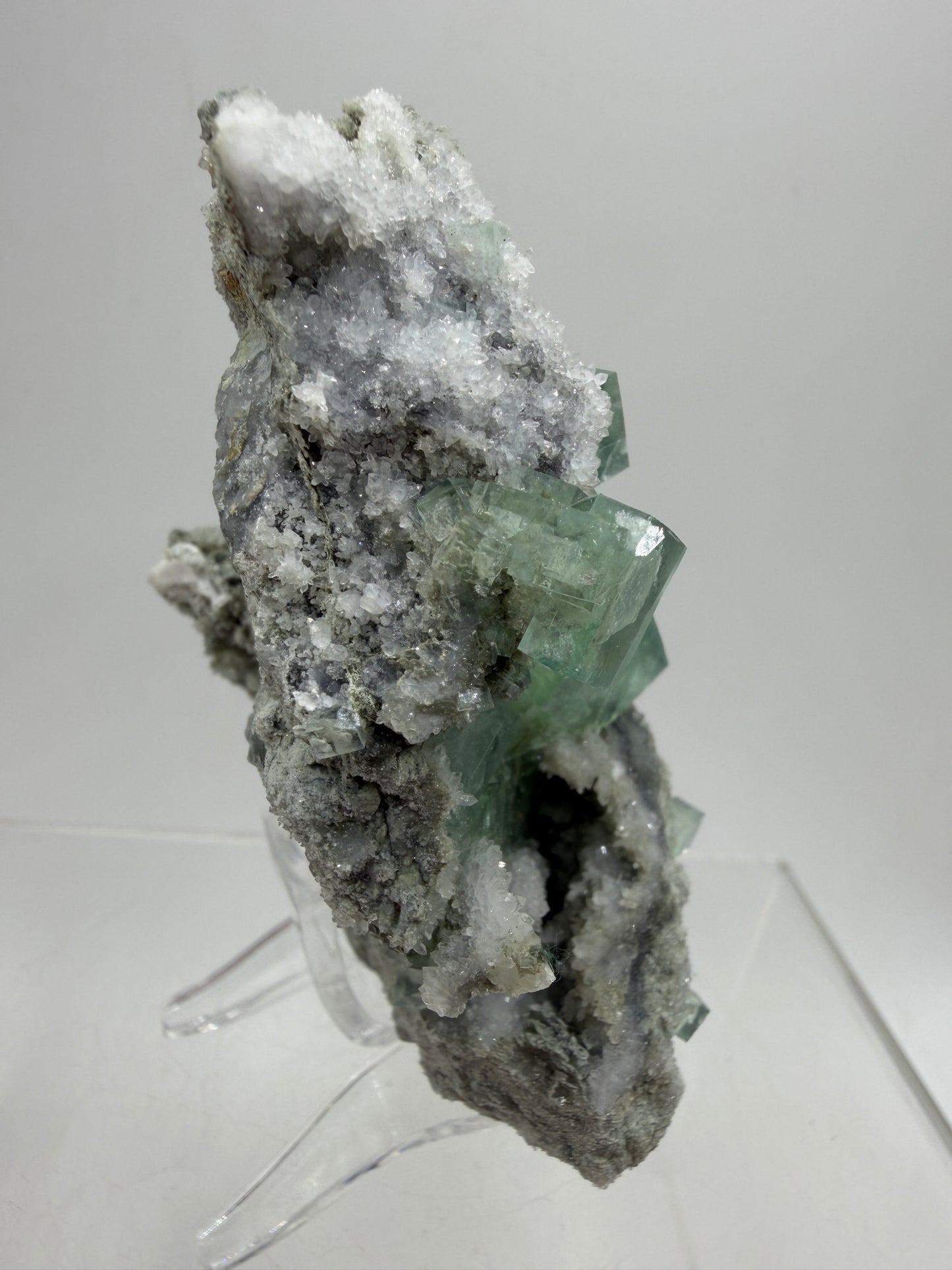 Fluorite Cubes Specimen. Gorgeous Rare Xianghualing Green Fluorite. High Quality Display Crystal
