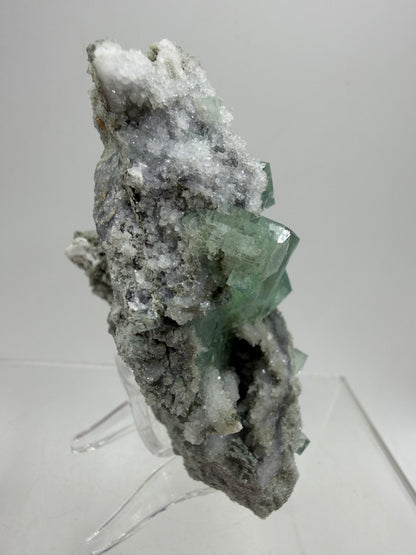Fluorite Cubes Specimen. Gorgeous Rare Xianghualing Green Fluorite. High Quality Display Crystal